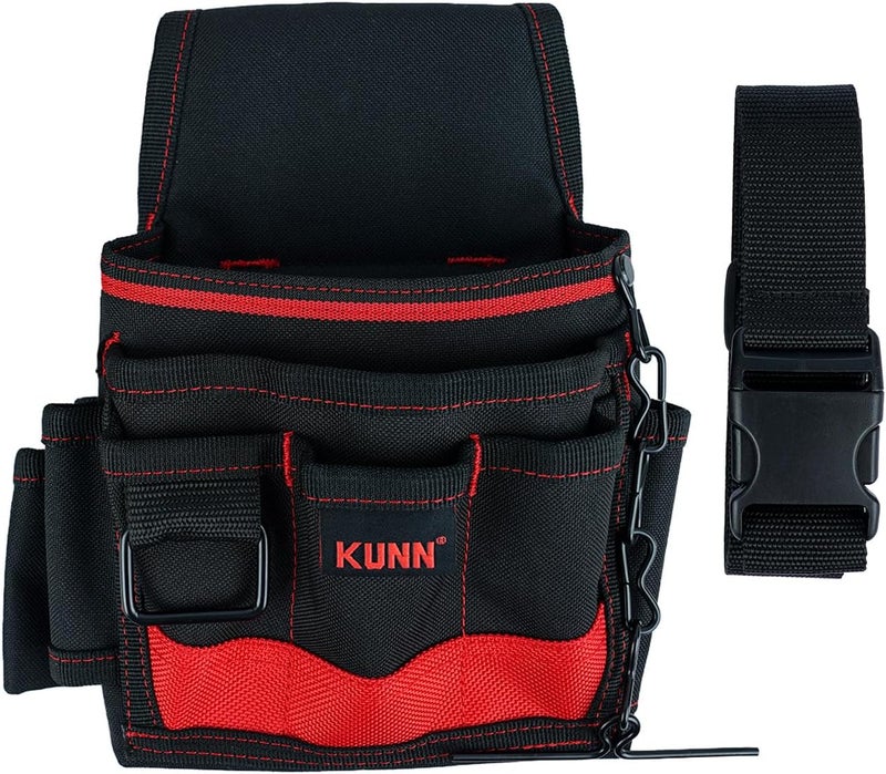 KUNN Electrician Tool Pouch - Durable Small Basic Maintenance Tool Pouch Belt with Belt Clip - Image 1